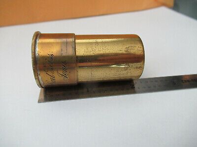 CARL ZEISS JENA 4mm EMPTY BRASS OBJECTIVE CAN MICROSCOPE AS PICTURED &F5-A-102