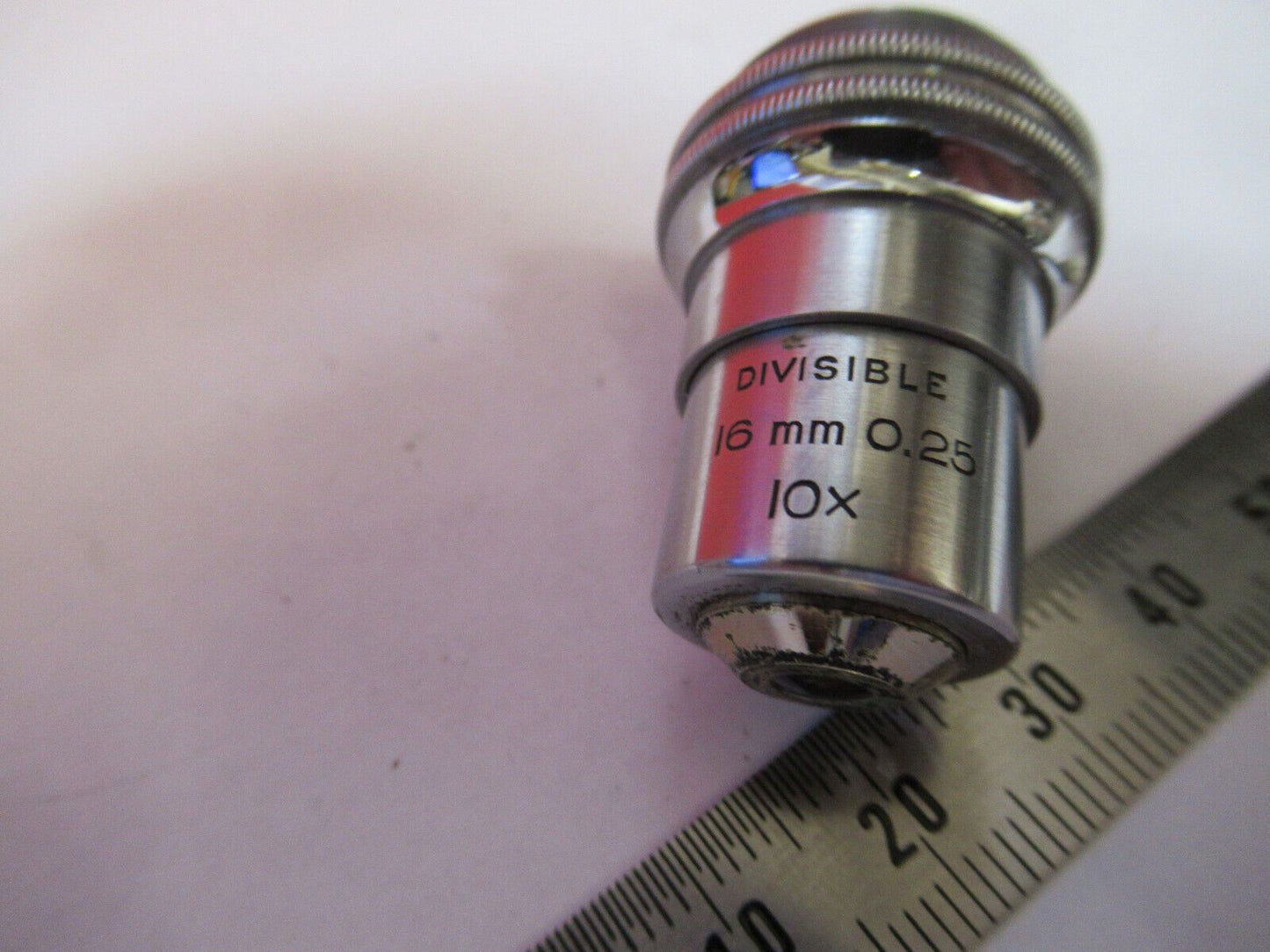 BAUSCH LOMB OBJECTIVE 10X 16mm LENS OPTICS  MICROSCOPE PART AS PICTURED S9-A-11