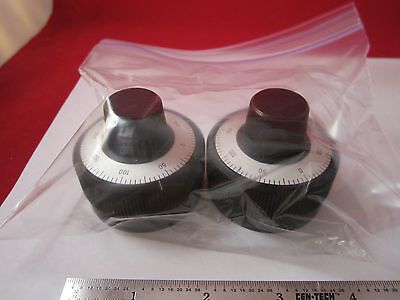 LOT 2 EA OPTICAL MICROSCOPE PART KNOBS ZEISS GERMANY OPTICS BIN#3C ii