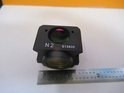 LEITZ GERMANY CUBE N2 513609 FLUOR MICROSCOPE PART OPTICS AS PICTURED &85-B-42