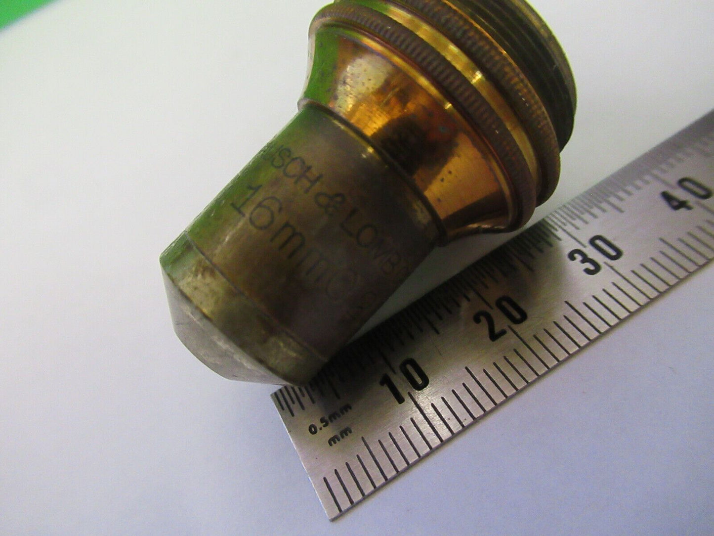 ANTIQUE BRASS BAUSCH LOMB 10X OBJECTIVE MICROSCOPE PART AS PICTURED &R3-B-83