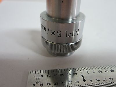 MICROSCOPE OBJECTIVE LEITZ WETZLAR GERMANY  NPL 5X INFINITY OPTICS BIN#A3-F-16