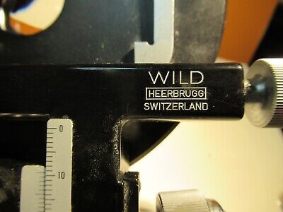 WILD M11 SWISS STAGE TABLE + CONDENSER MICROSCOPE PART as pictured &55R-B-01