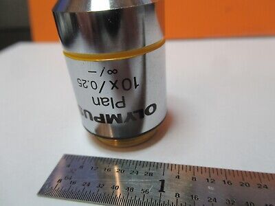 OLYMPUS JAPAN INFINITY OBJECTIVE 10X OPTICS MICROSCOPE PART AS PICTURED &50-A-23