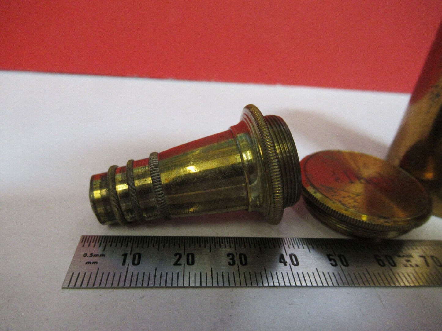 ANTIQUE  SEIBERT GERMANY 1/6 OBJECTIVE MICROSCOPE PART AS PICTURED G4-A-114