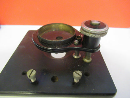 ANTIQUE BAUSCH LOMB OLD STAGE TABLE CASE MICROSCOPE PART AS PICTURED &Q3-B-34