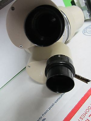 STEREO MICROSCOPE HEAD OLYMPUS PART 338909 OPTICS  WITHOUT EYEPIECE BIN#L4-14