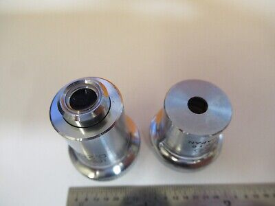 LOT 2 EA OBJECTIVE 10X 5X JAPAN OPTICS MICROSCOPE PART as pictured &A4-FT-95