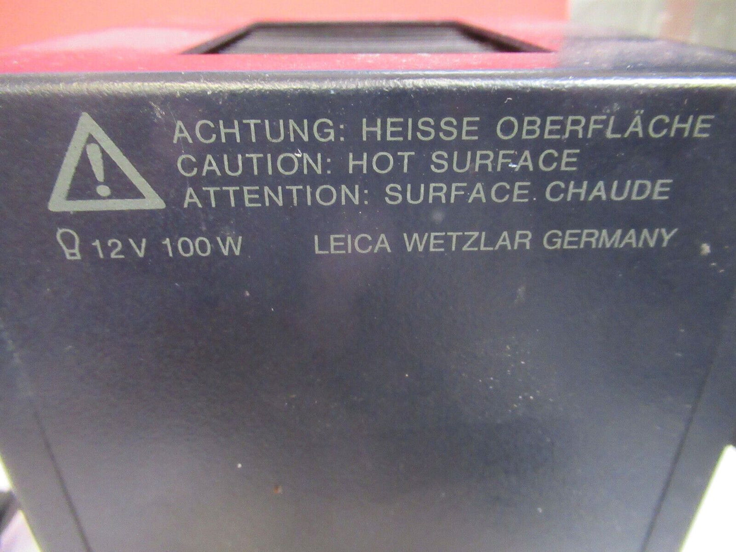 LAMP 100W LEITZ WETZLAR GERMANY LEICA DMR MICROSCOPE PART AS PICTURED S9-A-23