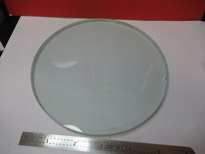 LARGE GLASS PLATE STAGE GLASS 6" DIAMETER MICROSCOPE PART AS PICTURED &Q1-A-74