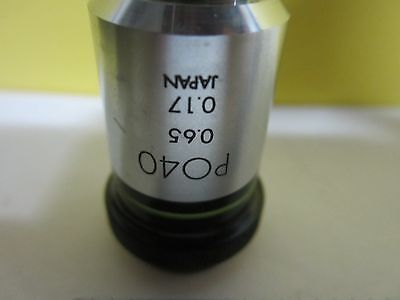 MICROSCOPE PART OBJECTIVE OLYMPUS PO40 40X OPTICS AS IS BIN#T9-18