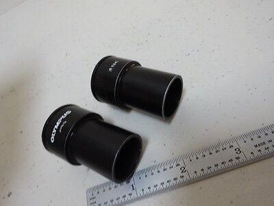 MICROSCOPE PART LOT EYEPIECES OLYMPUS 15X + RETICLE OPTICS AS IS BIN#N8-H-07