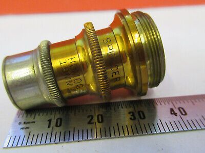 ANTIQUE BRASS SPENCER OBJECTIVE 95X LENS MICROSCOPE PART AS PICTURED &F6-B-118