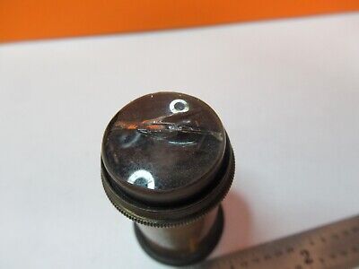 ANTIQUE BRASS RARE LENS EYEPIECE OCULAR MICROSCOPE PART AS PICTURED &7B-B-48