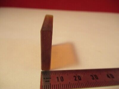 OPTICAL AMBER GLASS FILTER 1" SQUARE OPTICS AS PICTURED &13-A-40