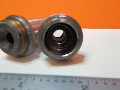 PAIR SPENCER OBJECTIVE LENS 43X 10X OPTICS for MICROSCOPE AS PICTURED &16-C-35