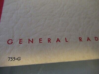 VINTAGE MANUAL GENERAL RADIO 1862-B MEGOHMMETER INSULATION RESISTANCE AS PICTURE