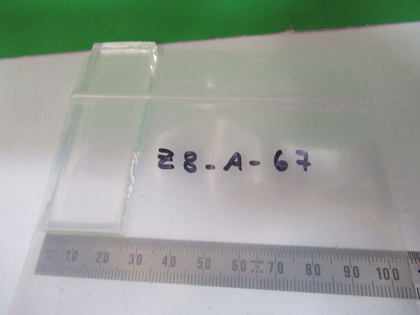 OPTICAL GLASS BLOCK 1/4 X 1 X 3 INCHES OPTICS AS PICTURED &Z8-A-67