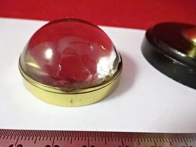 ANTIQUE BRASS ILLUMINATOR LENS MAGNIFIER [chipped] MICROSCOPE PART AS IS AC-B-15