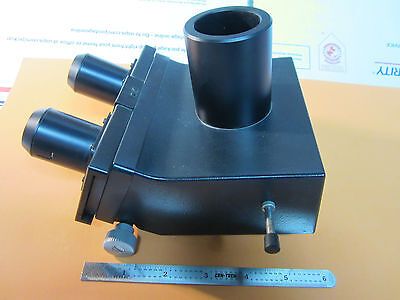 OPTICAL MICROSCOPE PART LEITZ WEZTLAR GERMANY TRINOCULAR HEAD OPTICS BIN#13