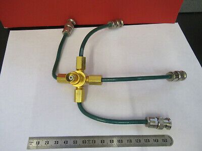 RF MICROWAVE HIGH END BNC CABLE FOUR WAY SPLITTER FREQUENCY AS PICTURED &8Z-A-41