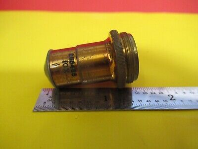 ANTIQUE SPENCER BUFFALO BRASS OBJECTIVE 10X MICROSCOPE PART AS PIC &FT-6-156