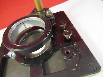 ANTIQUE BRASS ERNST LEITZ GERMANY STAGE MICROSCOPE PART AS PICTURED &P7-FT-80