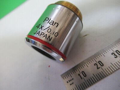 OLYMPUS JAPAN 4X PLAN INFINITY OBJECTIVE MICROSCOPE PART AS PICTURED &R7-B-17