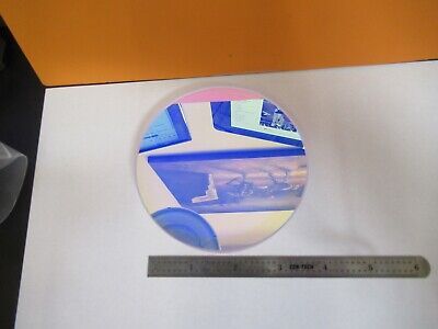 OPTICAL LARGE DICHROIC FUSED SILICA FLAT 4" OPTICS MIL SPEC AS PICTURED &8M-A-59