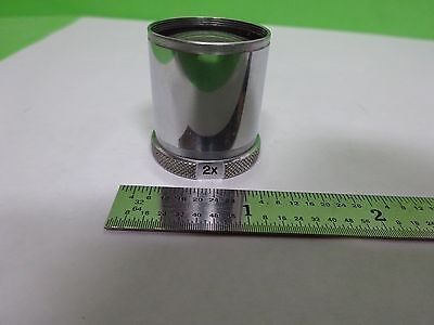 MICROSCOPE PART GAERTNER OBJECTIVE 2X OPTICS AS IS BIN#W9-E-03