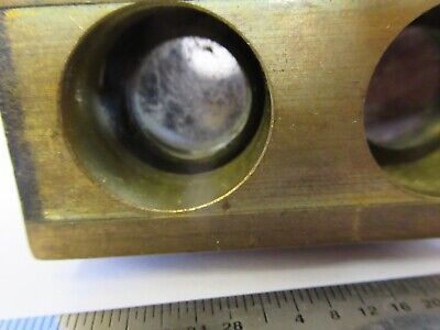 ANTIQUE BRASS STEREO OBJECTIVES BAUSCH LOMB MICROSCOPE PART AS PICTURED 7B-B-82