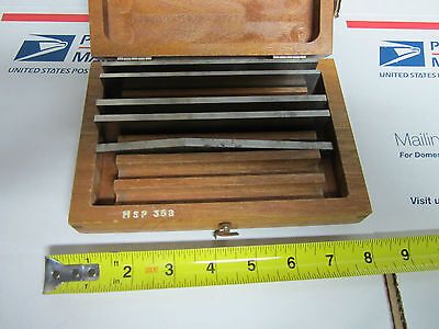 OPTICAL SET STEEL PARALLELS AS IS METROLOGY INSPECTION BIN#25