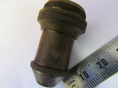 ANTIQUE BRASS REICHERT "8" OBJECTIVE LENS MICROSCOPE PART AS PICTURED &8Z-A-45