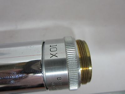 MICROSCOPE PART INDUSTRIAL BAUSCH LOMB 10X OBJECTIVE OPTICS AS IS BIN#J8-08