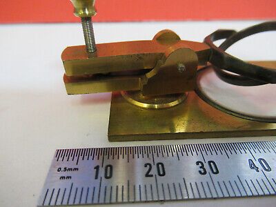 ANTIQUE BRASS NACHET STAGE ASSEMBLY FRANCE MICROSCOPE PART AS PICTURED &F6-B-26