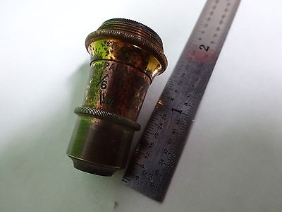 MICROSCOPE PART OBJECTIVE WATSON UK 1/6 VINTAGE OPTICS AS IS BIN#H7-A-15