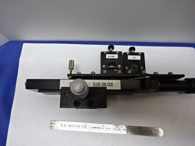 OPTICAL FIBER OPTICS FIXTURE RETICLE + MITUTOYO MICROMETER OPTICS AS IS #84-36