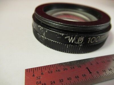 OLYMPUS JAPAN STEREO OBJECTIVE LENS 0.75X WD 100mm OPTICS MICROSCOPE PART FT1-42