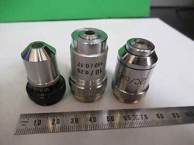 ASSORTED OBJECTIVES LENSES OPTICS LOT MICROSCOPE PART AS PICTURED Z1-A-63