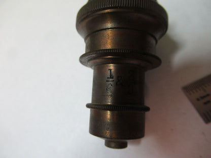 ANTIQUE BRASS BAUSCH LOMB 1/6 2/3 OBJECTIVE MICROSCOPE PART AS PICTURED &5-B-05