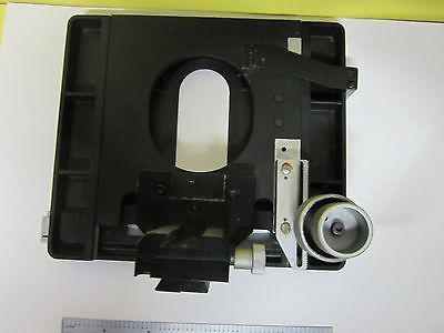 MICROSCOPE PART LEITZ WETZLAR GERMANY STAGE TABLE MICROMETER AS IS BIN#T8-05