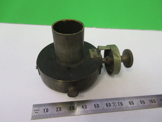 ANTIQUE BRASS SLIT ADJUST UNKNOWN RARE COLLIMATOR SCOPE PART AS PICTURE Z4-B-94