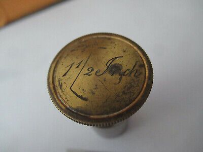 ANTIQUE BRASS ENGLAND EMPTY CAN of OBJECTIVE MICROSCOPE PART AS PICTURED F3-A-09