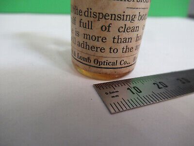 CEDAR OIL BOTTLE ANTIQUE BAUSCH LOMB MICROSCOPE PART AS PICTURED &A9-B-22