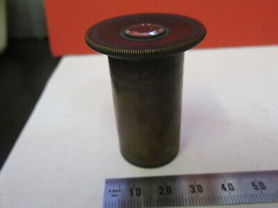 ANTIQUE BRASS RARE EYEPIECE OCULAR OPTICS MICROSCOPE PART AS PICTURED &8Y-A-47