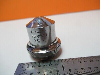 SEIBERT GERMANY 3.5X OBJECTIVE LENS OPTICS MICROSCOPE PART AS PICTURED &W8-A-28