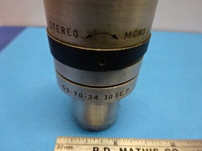 BAUSCH LOMB EYEPIECE OCULAR STEREO 537034 OPTICS MICROSCOPE PARTS AS IS &90-A-24