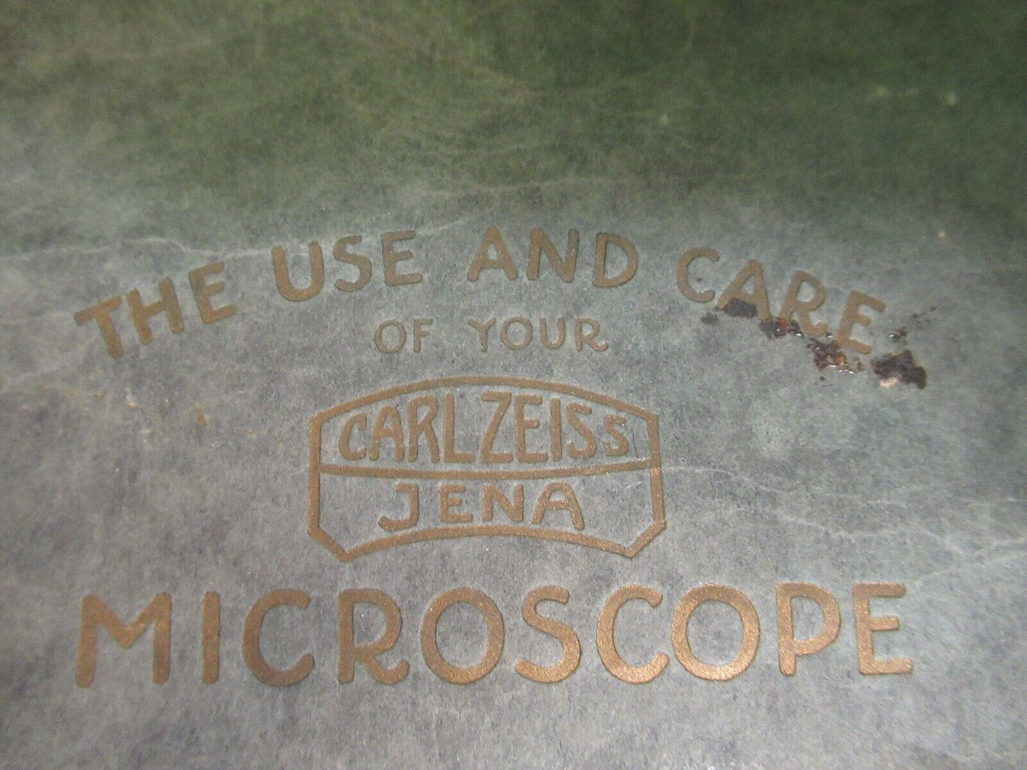 ANTIQUE Carl ZEISS 1929 MANUAL for MICROSCOPE PART AS PICTURED 7-ft-05