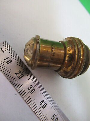 ANTIQUE BAUSCH LOMB BRASS 16mm OBJECTIVE MICROSCOPE PART AS PICTURED &Z1-A-29