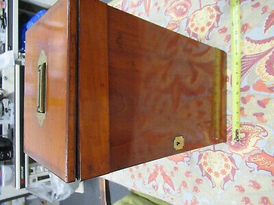 EMPTY WOOD CABINET for ANTIQUE WATSON UK 1860s MICROSCOPE PART AS PICTURED &TB5